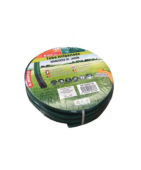 Tubo Irrigazione Retinato 3 Strati Nero Verde 1/2'' 12,5mm 10 Metri Tubo Flessibile da Giardino