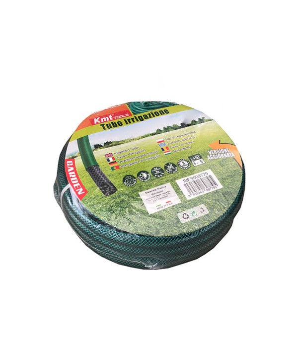Tubo Irrigazione Retinato 3 Strati Nero Verde 1/2'' 12,5mm 15 Metri Tubo Flessibile da Giardino