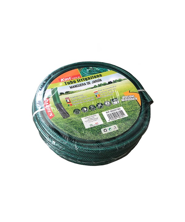 Tubo Irrigazione Retinato 3 Strati Nero Verde 1/2'' 12,5mm 20 Metri Tubo Flessibile da Giardino