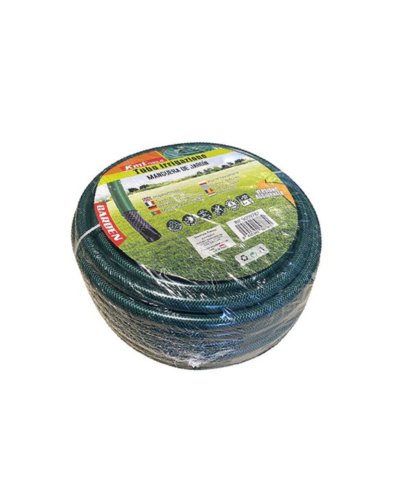 Tubo Irrigazione Retinato 3 Strati Nero Verde 1/2'' 12,5mm 30 Metri Tubo Flessibile da Giardino