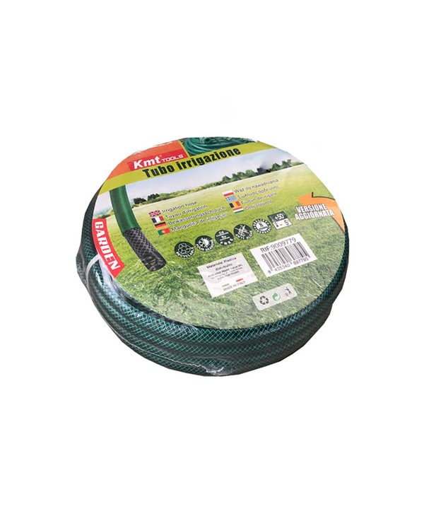Tubo Irrigazione Retinato 3 Strati Nero Verde 5/8'' 15mm 15 Metri Tubo Flessibile da Giardino