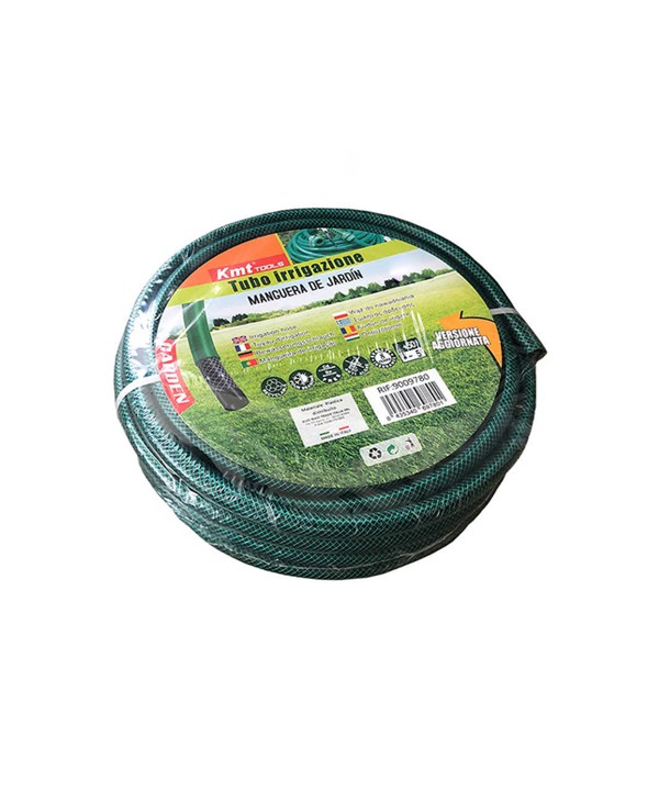 Tubo Irrigazione Retinato 3 Strati Nero Verde 5/8'' 15mm 20 Metri Tubo Flessibile da Giardino