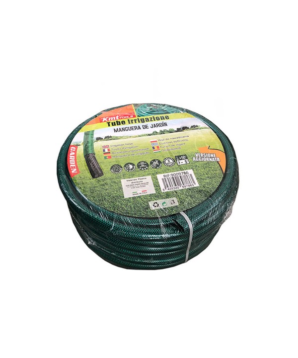 Tubo Irrigazione Retinato 3 Strati Nero Verde 5/8'' 15mm 25 Metri Tubo Flessibile da Giardino