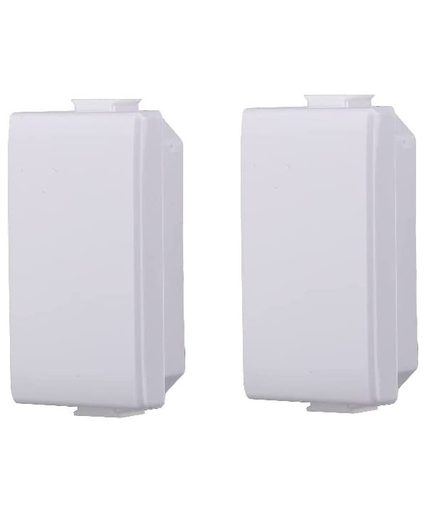 ETTROIT 2 Pezzi Copritasti Copriforo Falso Polo 1P Bianco Compatibile Con Bticino Matix