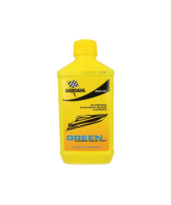 BARDAHL Nautica Green Power Four C60 25W40 Outboard 4-Stroke Olio Lubrificante Barca 4 Tempi 1 LT