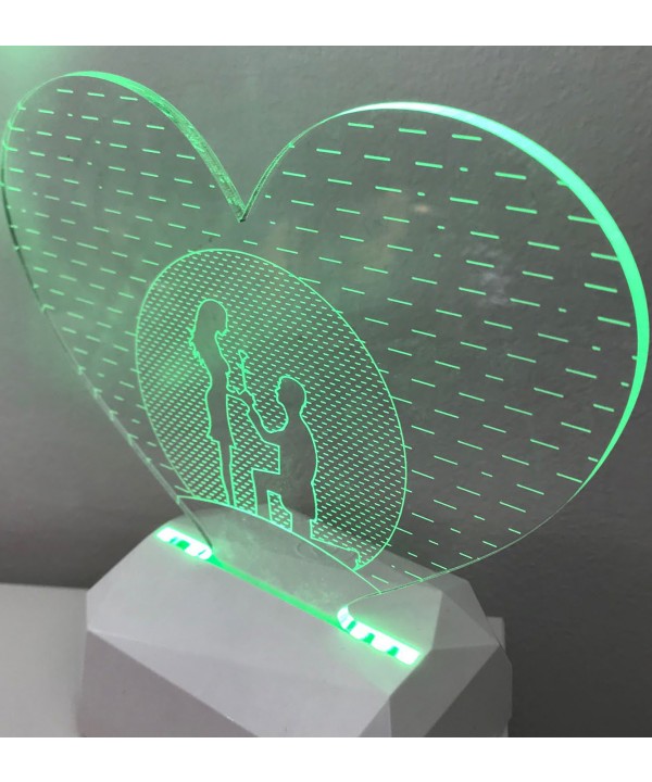 3D Acrilico Forma Cuore Senza Figure (3DE001)