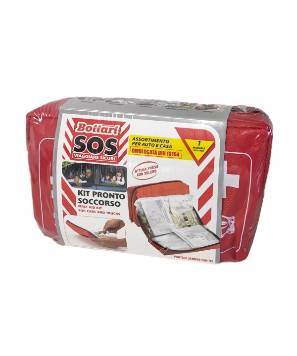 Kit Pronto Soccorso Morbido Con Zip e Velcro Per Uso In Auto Furgone e Casa
