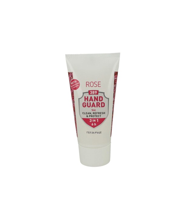 Gel Antibatterico 389 Hand Guard Vol 50ml 3 in 1 Fino a 6 Ore di Protezione Profumo Rose