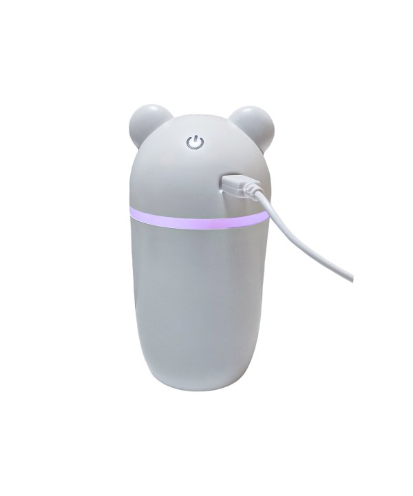 Mini Umidificatore Ambiente Bambini 200ml Spegnimento Automatico Dopo 4 Ore Luce Notturna RGB Touch Forma Orsetto