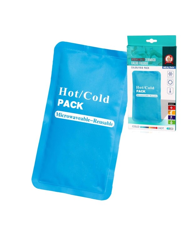 Cuscinetto Termico Gel Caldo Freddo Modello Rettangolare per la Terapia del Calore e del Freddo 12.5x22.5cm