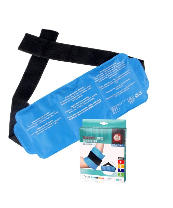 Cuscinetto Termico Gel Caldo Freddo Modello con Fascia per la Terapia del Calore e del Freddo 15x38cm