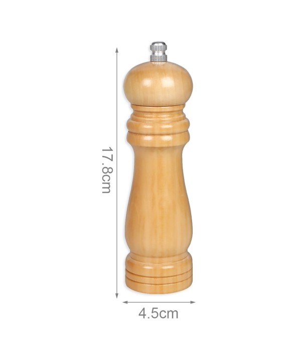 Macinapepe In Legno Macina Pepe e Sale Colore Beige 17,8cm