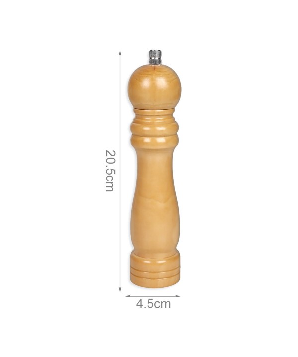 Macinapepe In Legno Macina Pepe e Sale Colore Beige 20,5cm