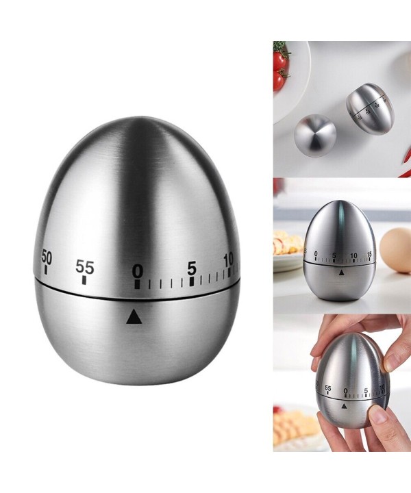 Timer Da Cucina Forma Uova Acciaio 6,1X7,5cm
