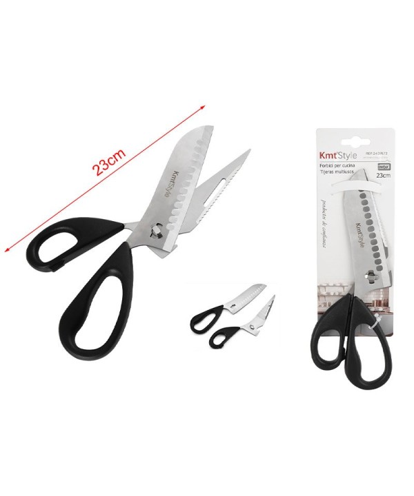Forbici Cucina Smontabili Multifunzionali In Acciaio Inox Smontato come Due Coltelli Indipendenti 23cm
