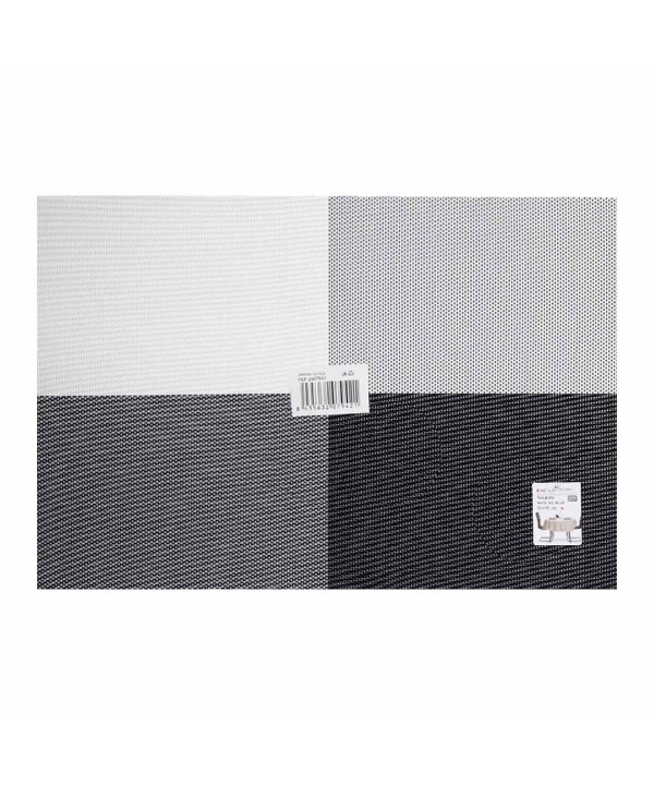 4 Pezzi Tovagliette in PVC+Poliestre Antiscivolo Impermeabilie Resistente al Calore e allo Sporco Lavabili 45x30cm Modello 03