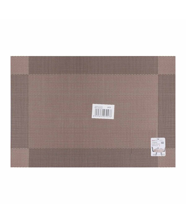 4 Pezzi Tovagliette in PVC+Poliestre Antiscivolo Impermeabilie Resistente al Calore e allo Sporco Lavabili 45x30cm Modello 08