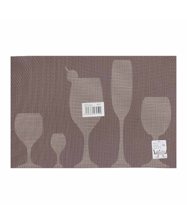 4 Pezzi Tovagliette in PVC+Poliestre Antiscivolo Impermeabilie Resistente al Calore e allo Sporco Lavabili 45x30cm Modello 20