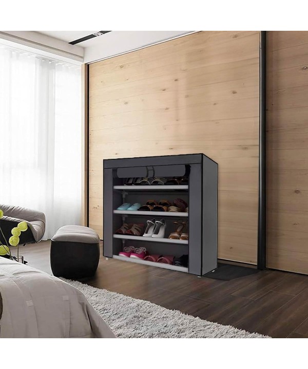 Scarpiera 4 Piani Armadietto Portascarpe Organizzatore Salvaspazio Multiuso per Casa P30xL60xH72