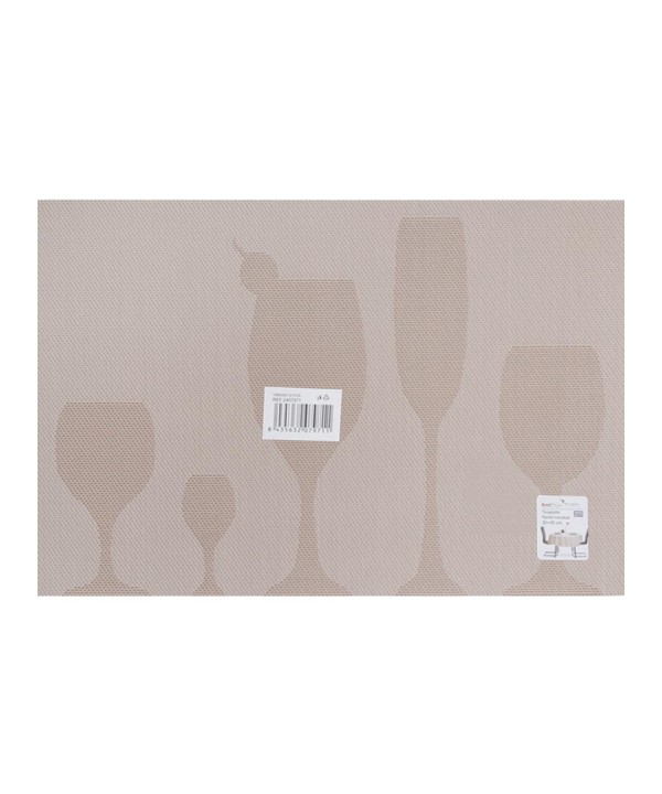 4 Pezzi Tovagliette in PVC+Poliestre Antiscivolo Impermeabilie Resistente al Calore e allo Sporco Lavabili 45x30cm Modello 21