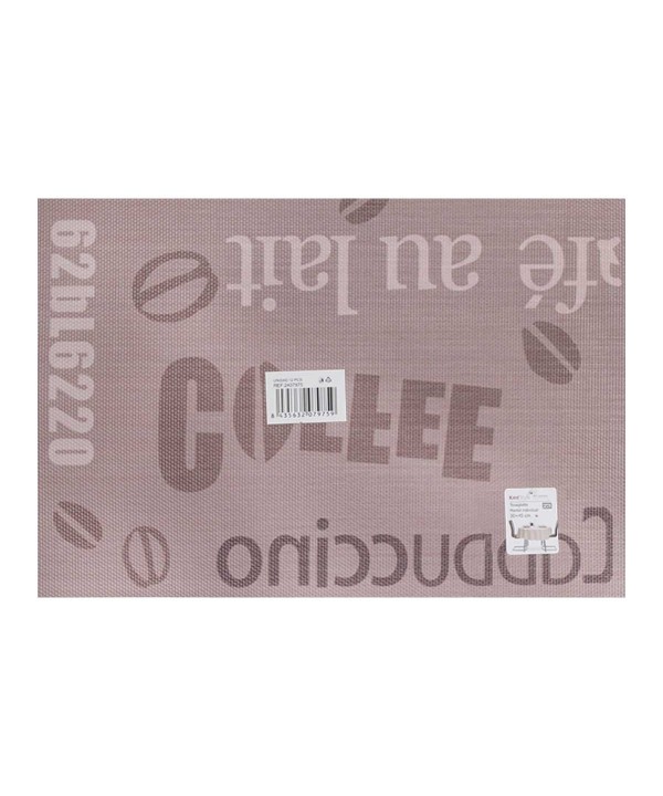 4 Pezzi Tovagliette in PVC+Poliestre Antiscivolo Impermeabilie Resistente al Calore e allo Sporco Lavabili 45x30cm Modello 25