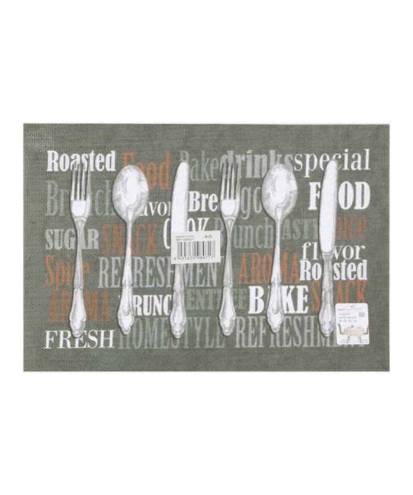 4 Pezzi Tovagliette in PVC+Poliestre Antiscivolo Impermeabilie Resistente al Calore e allo Sporco Lavabili 45x30cm Modello 29
