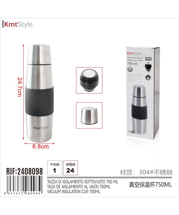 Contenitore Termico Modello Tazza di Isolamento Sottovuoto 750mL H24.7 x 6.8cm