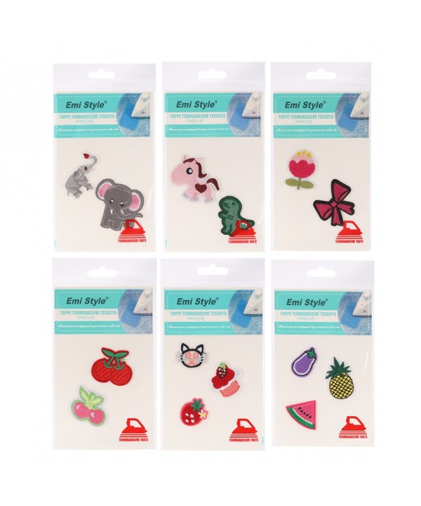 2 Pezzi Toppa Termoadesiva Con Animali o Frutta - Vari Colori