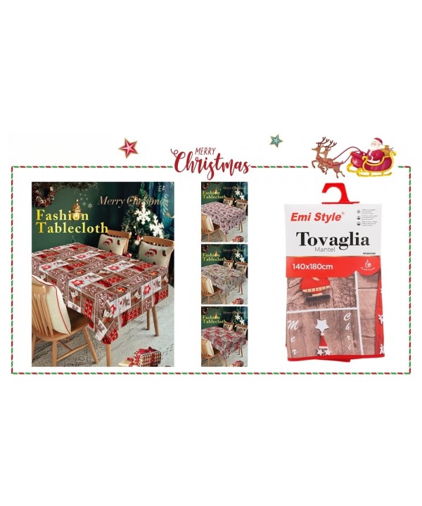 Tovaglia HULE Impermeabile Tema Natale Rettangolare 140X180cm