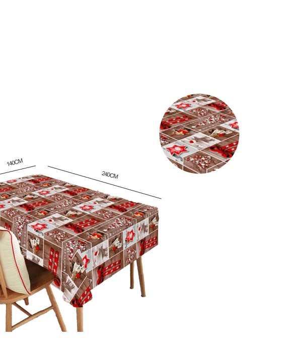 Tovaglia HULE Impermeabile Tema Natale Rettangolare 140X240cm