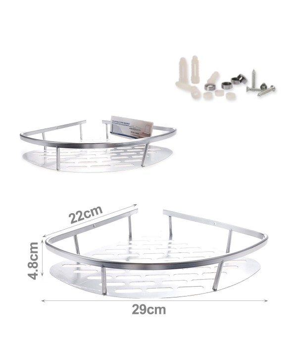 Mensola da Doccia Bagno Angolare in Acciaio Inossidabile con Viti di Montaggio Misura 22x 29 x 4.8cm