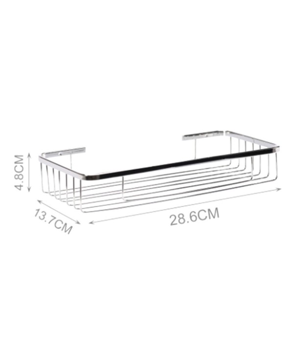 Mensola da Doccia Bagno Rettangolare in Acciaio Inossidabile con Viti di Montaggio Misura 28.6 x 13.7 x 4.8 cm