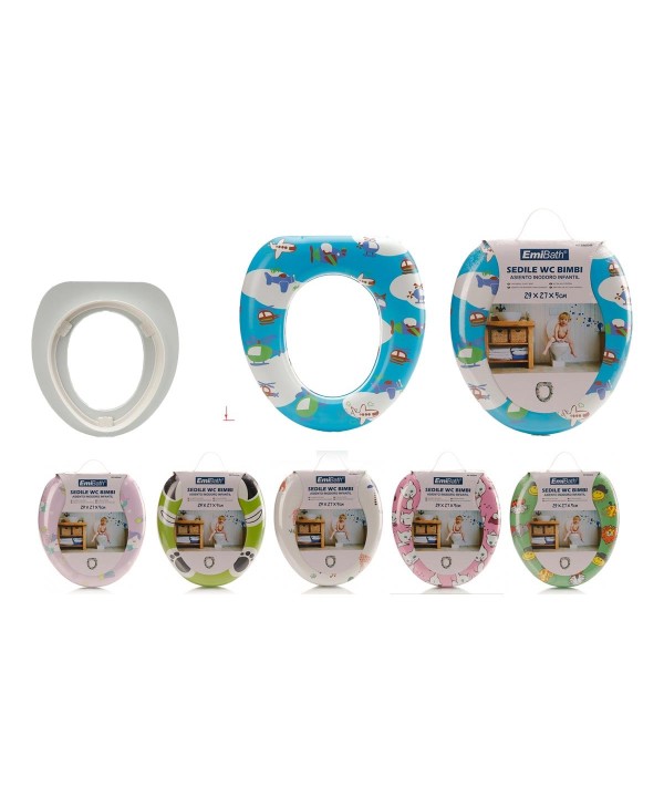 Riduttore Water Bambini - WC Riduttore Toilette Sedile - Vasino Portatile da Viaggio - Colori Assortiti 29x27x5 cm