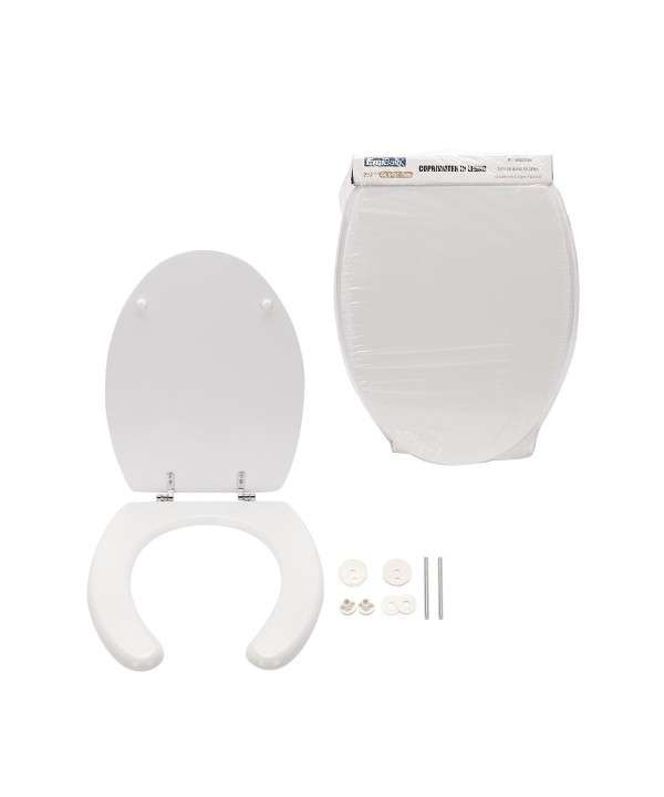 Sedile WC Copriwater Universale In Legno Per Disabile Forma O 19'' 445X375mm Distanza Fori 175-205mm