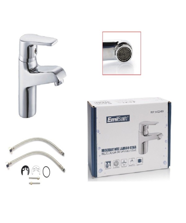 Kit Miscelatore Bagno Rubinetto Da Bagno Argento Cromato Misura 170x140mm