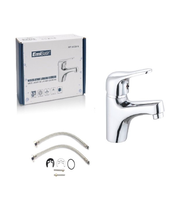 Kit Miscelatore Bagno Rubinetto Da Bagno Argento Cromato Misura 135x115mm