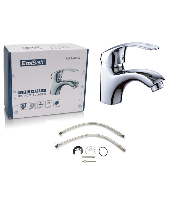 Kit Miscelatore Bagno Rubinetto Da Bagno Argento Cromato Misura 160x160mm