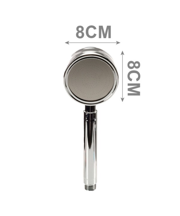 Soffione Doccia Cromato Stile Moderno con 1 Getto Alta Pressione Diametro 8cm Lunghezza 22.7cm