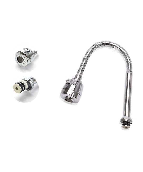 Prolunga per Rubinetto 48cm Flessibile per Rubinetto Cucina Bagno Colore Argento Acciaio Inossidabile
