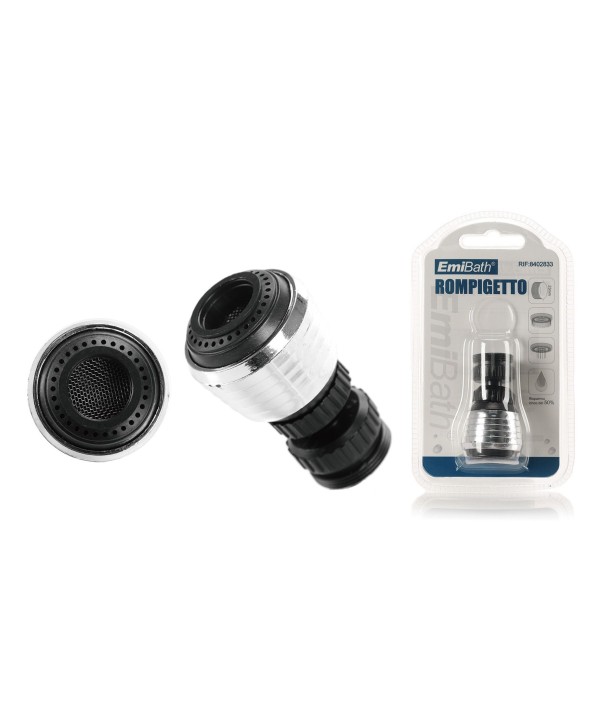 Aeratore Rubinetto Rompigetto Rubinetto Cucina Girevole 360° Colore Nera Monogetto Diametro 23mm