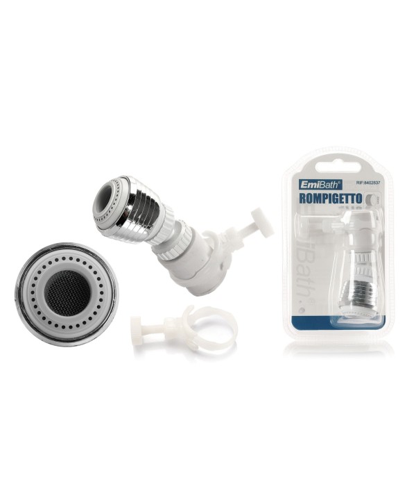 Rompigetto Aeratore Per Rubinetti Con Fascetta Girevole 360° Colore Bianco Materiale Plastica