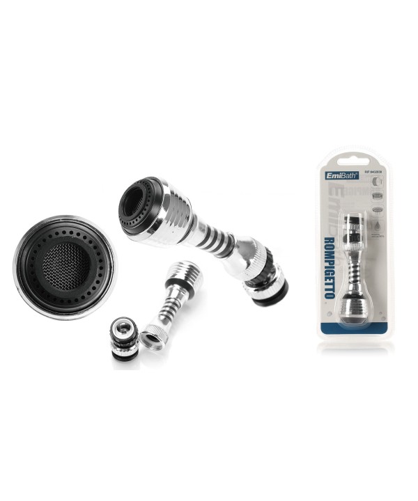 Rompigetto Aeratore Doccetta Rubinetto Per Lavandino Con Prolunga Cannuccia Corta Monogetto Diametro 23mm Girevole 360°