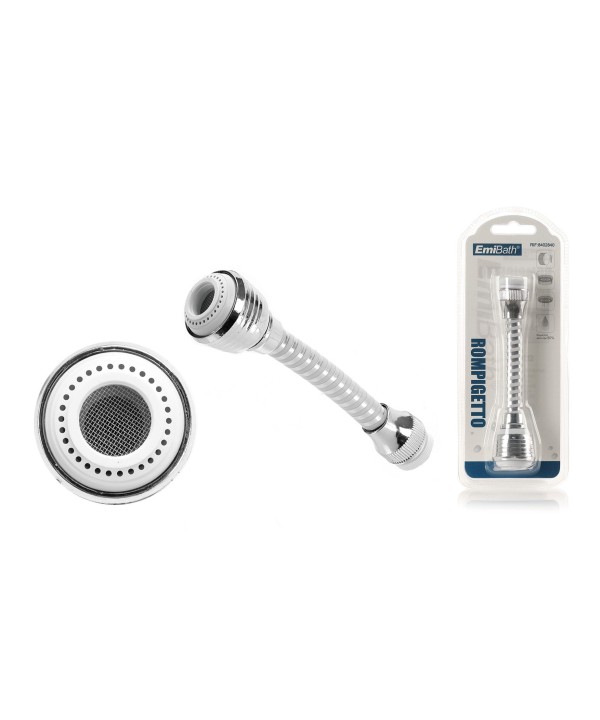 Rompigetto Aeratore Doccetta Rubinetto Per Lavandino Con Prolunga Cannuccia Flessibile Monogetto Ø23mm