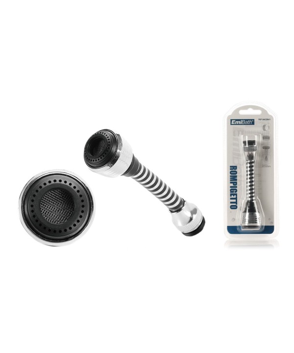 Rompigetto Aeratore Doccetta Rubinetto Per Lavandino Con Prolunga Cannuccia Flessibile Monogetto Ø23mm