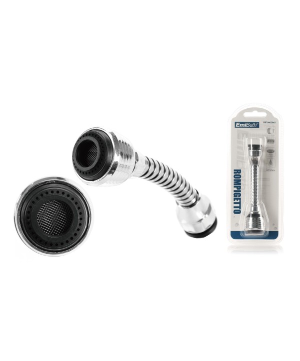 Rompigetto Aeratore Doccetta Rubinetto Per Lavandino Con Prolunga Cannuccia Flessibile Monogetto Ø23mm