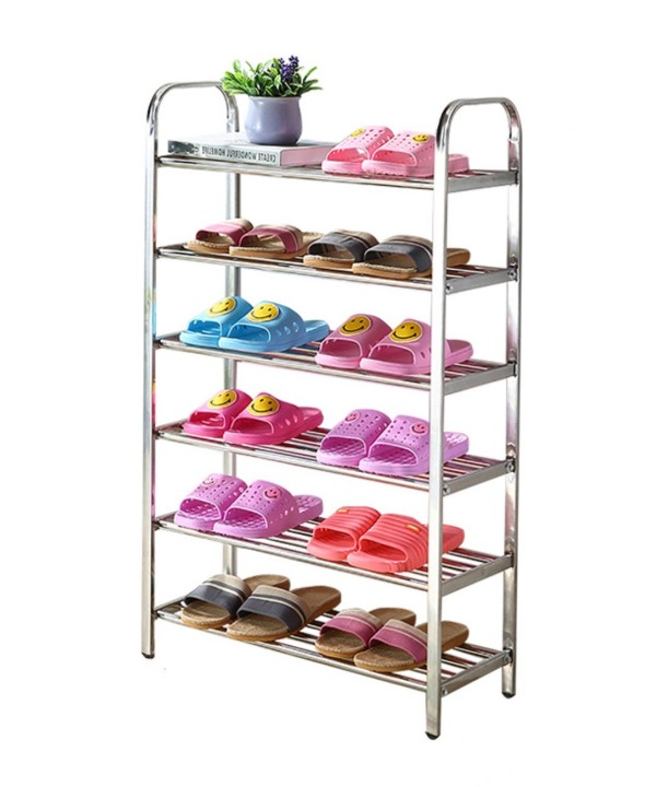 Scarpiera Acciaio 6 Ripiani 60X26X99cm Scaffali Portascarpe
