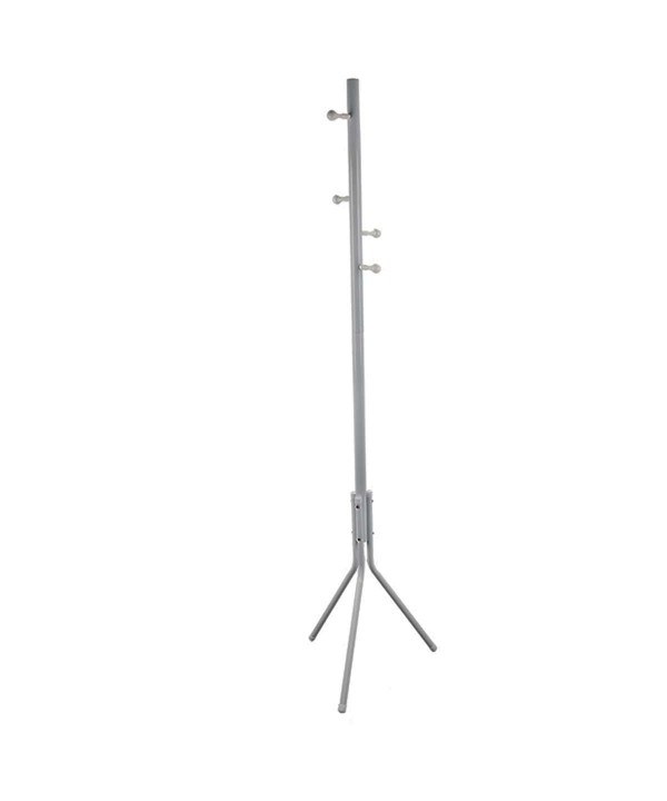 Appendiabiti Attaccapanni in Ferro e Plastica Salvaspazio con 4 Ganci Misura 170x45x45cm