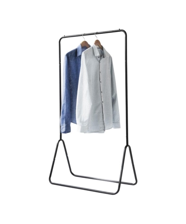 Attaccapanni da Terra in Alluminio Modello Appendiabiti a Doppia Barra L80 x W44 X H147.5cm