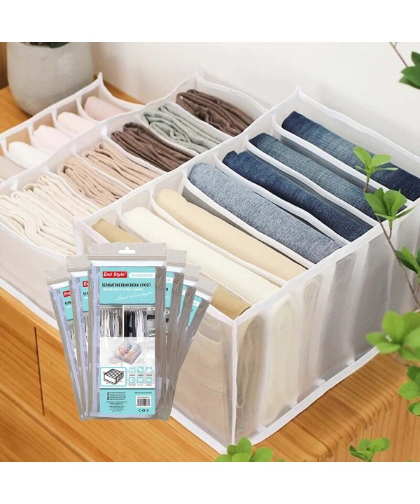 6 Pezzi Divisore Biancheria da 6 Posti per Cassetti Armadi Organizer per Biancheria Intima Reggiseni Calze Fazzoletti e Cravatte 32x32x12cm