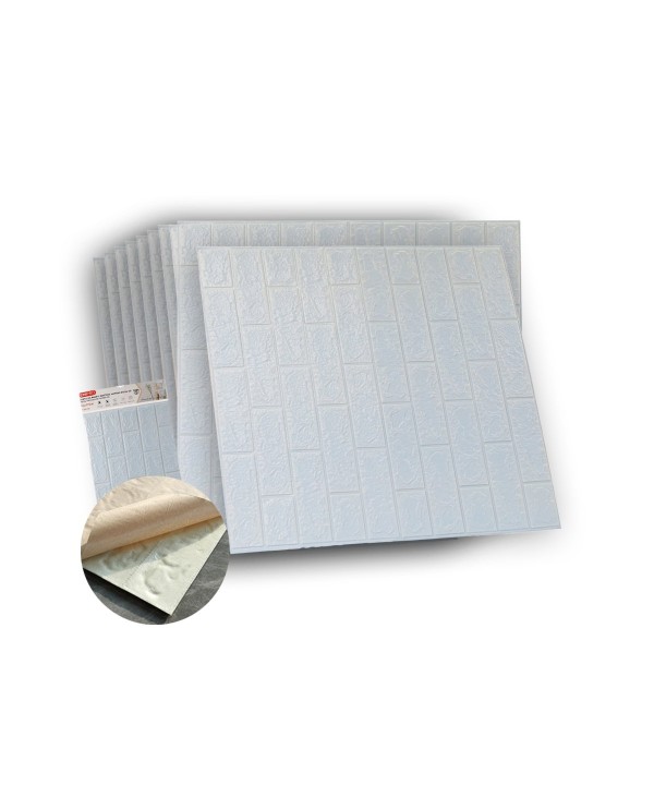 10 PZ Carta da Parati 3D Celeste Chiaro Pannelli Autoadesivi Per Pareti Muri Wallpaper 77X70cm Tot. 5,39mq